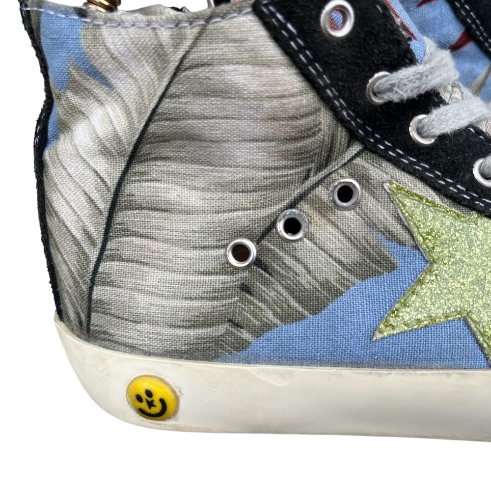 RARE Golden Goose Deluxe Brand Kids Mid Star Sneakers Tropical Summer Size 31 - Picture 7 of 11